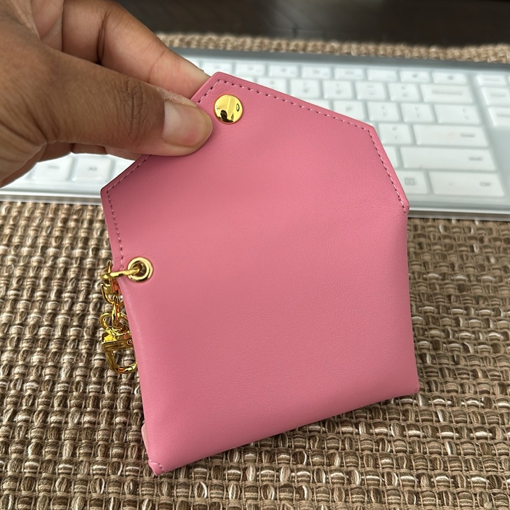 LEATHER MINI ENVELOPE BAG CHARM CARD HOLDER - Picture 5 of 8